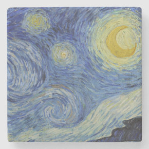 Posavasos De Piedra "Noche estrellada" por Van Gogh