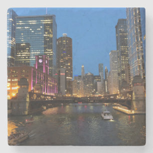 Posavasos De Piedra Noches del Río Chicago