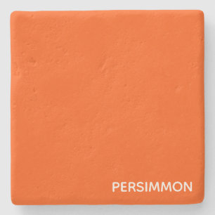 Posavasos De Piedra Nombre de color rojo de Persimmon