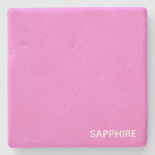 Posavasos De Piedra Nombre de color rosa de zafiro