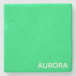 Posavasos De Piedra Nombre de color verde de Aurora