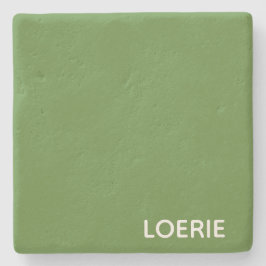 Posavasos De Piedra Nombre de color verde de Loerie
