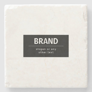 Posavasos De Piedra Nombre de marca o negocio moderno y destacado Bl