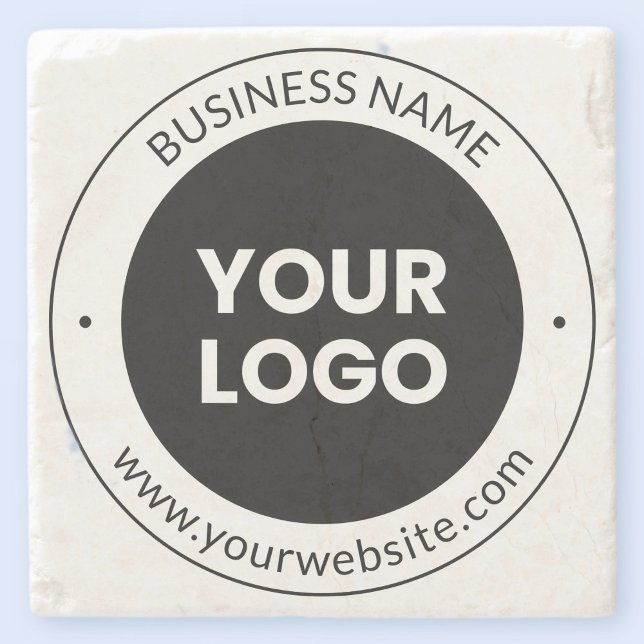 Posavasos De Piedra Nombre De Negocio Y Sitio Web O Eslogan, Gracias E (Subido por el creador)