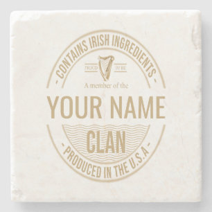 Posavasos De Piedra Nombre del clan familiar irlandés-estadounidense P
