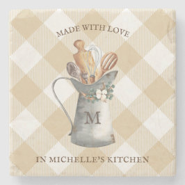 Posavasos De Piedra Nombre del monograma de la granja