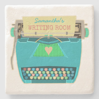 Posavasos De Piedra Nombre personalizado de los autores de la sala de