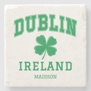 Posavasos De Piedra Nombre personalizado Dublín Irlanda