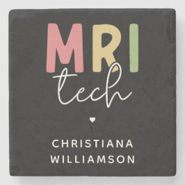 Posavasos De Piedra Nombre personalizado MRI Tech | Regalos Tecnológic