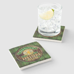 Posavasos De Piedra Nombre personalizado: Rótulo de pub irlandés St. P