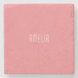 Posavasos De Piedra Nombre sencillo profesional minimalista