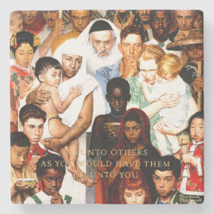 Posavasos De Piedra Norma de oro (haga a otras) por Norman Rockwell