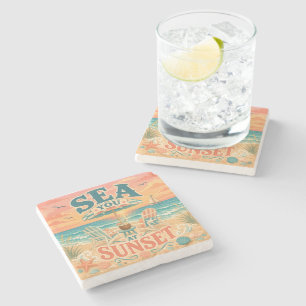 Posavasos De Piedra Nos vemos al atardecer