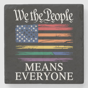 Posavasos De Piedra Nosotros El Pueblo Significa Todos Orgullo LGBTQ