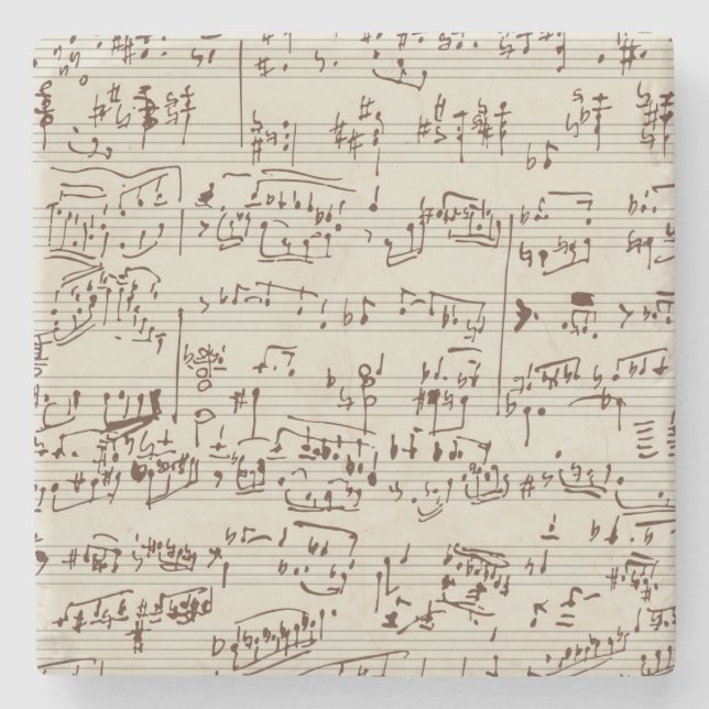 Posavasos De Piedra Notas de la música (Anverso)