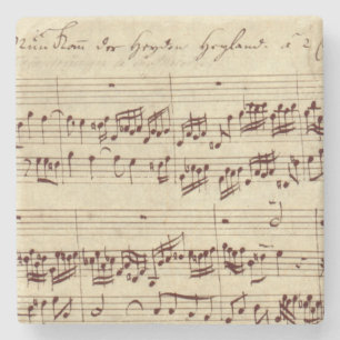 Posavasos De Piedra Notas de Música Antiguas - Hoja de Música de Bach