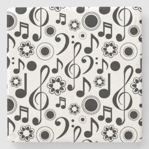 Posavasos De Piedra Notas de música y Clefs