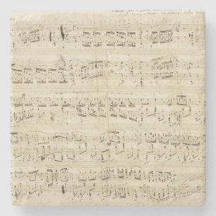 Posavasos De Piedra Notas musicales antiguas - Partitura de Chopin