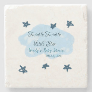 Posavasos De Piedra Nubes azules parpadean Twinkle Little Star baby sh