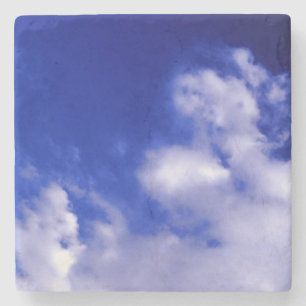 Posavasos De Piedra Nubes azules y blancas