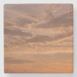 Posavasos De Piedra Nubes de sol II Pastel Naturaleza abstracta