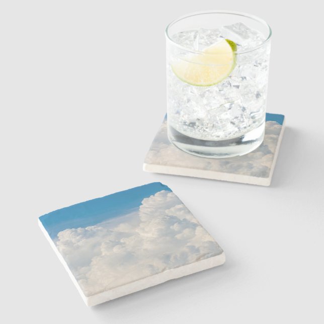 Posavasos De Piedra Nubes en el cielo (Lateral)