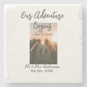 Posavasos De Piedra Nuestra aventura comienza un par de fotos amor y g