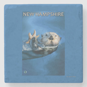 Posavasos De Piedra Nueva escena de la nutria de HampshireSea
