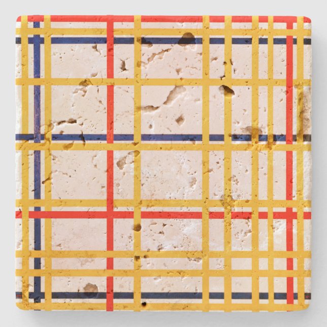 Posavasos De Piedra Nueva York I | Piet Mondrian | (Anverso)