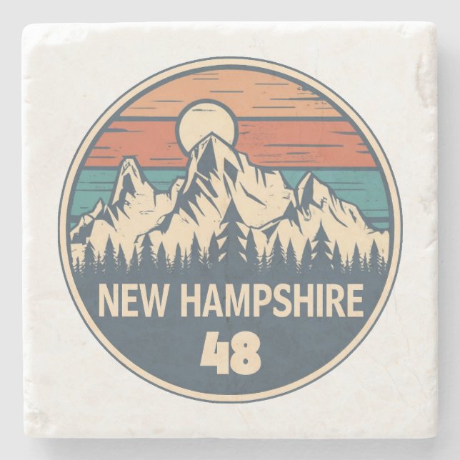 Posavasos De Piedra Nuevo Hampshire 48 Sunset (Anverso)