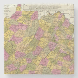Posavasos De Piedra Nuevo mapa de Virginia