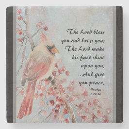 Posavasos De Piedra Números 6 24-26 Lord Bless You Red Bird Berries
