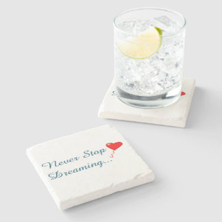 Posavasos De Piedra Nunca dejes de soñar con la escoria de piedra