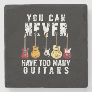 Posavasos De Piedra Nunca Puedes Tener Demasiadas Guitarras Música Div