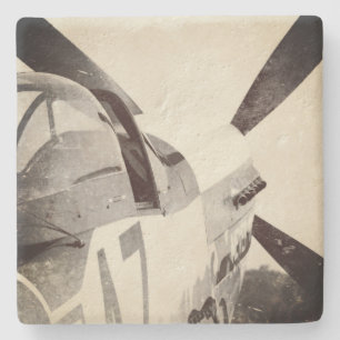 Posavasos De Piedra Nunca renuncies al avión de combate