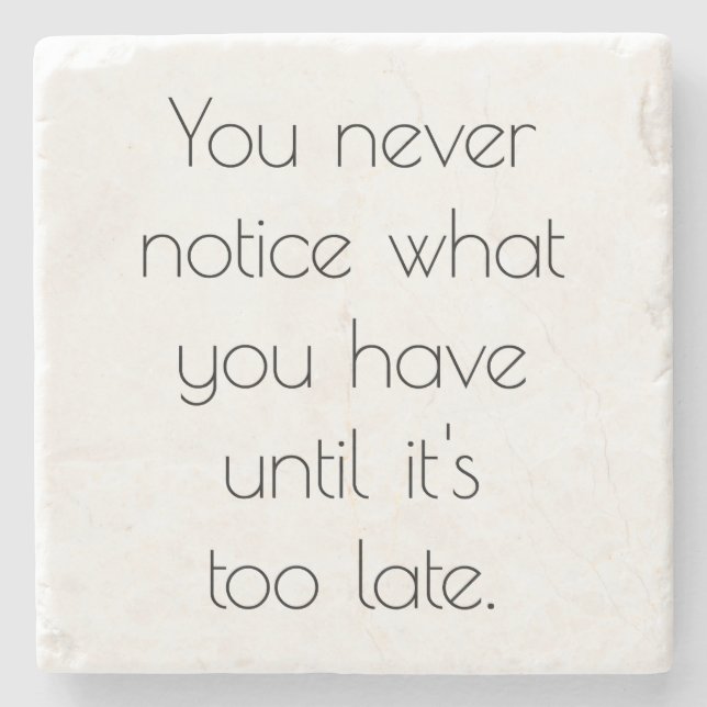 Posavasos De Piedra Nunca Se Nota La Pascua De Piedra De Mármol (Anverso)