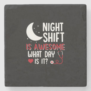 Posavasos De Piedra Nurse Gift El Turno De Noche Es Increíble