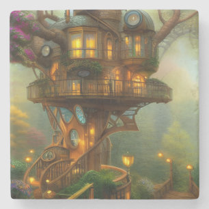Posavasos De Piedra Observatorio Steampunk Treehouse