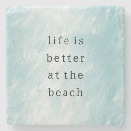 Posavasos De Piedra Océano blanco azul acuático