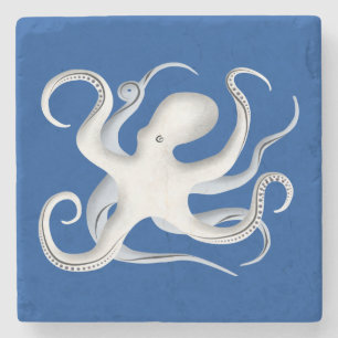 Posavasos De Piedra Octopus Silhouette