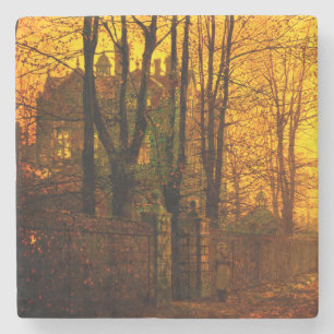 Posavasos De Piedra Octubre después del glow John Atkinson Grimshaw