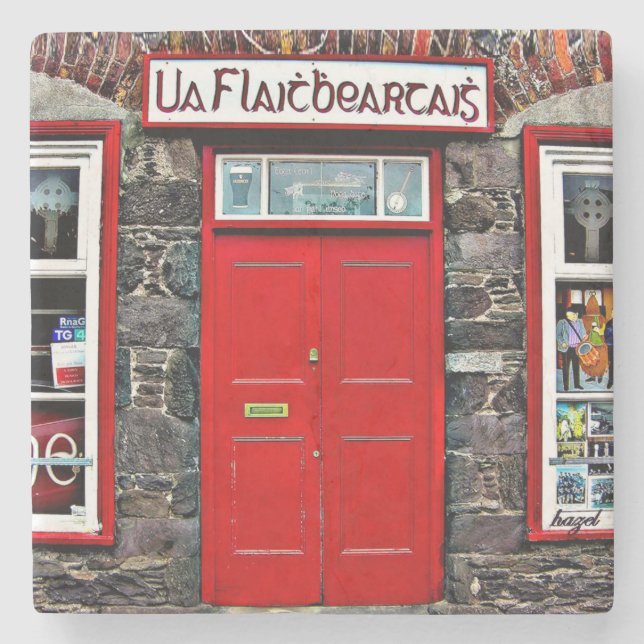 Posavasos De Piedra O'Flaherty's, Dingle, Irlanda, bubs irlandeses (Anverso)