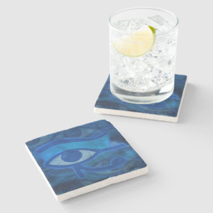 Posavasos De Piedra Ojo Azul de Horus