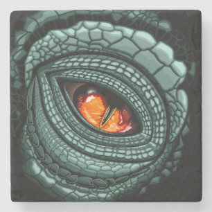 Posavasos De Piedra Ojo de depredador reptil primitivo