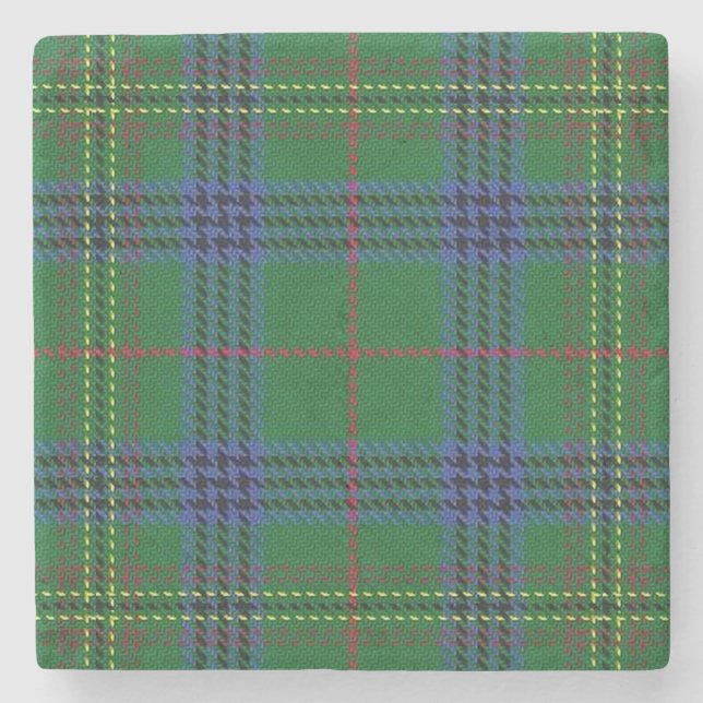 Posavasos De Piedra Old Scots Tavern Clan Kennedy Tartán (Anverso)