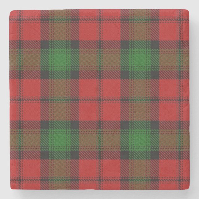 Posavasos De Piedra Old Scots Tavern Clan Kerr Tartan (Anverso)