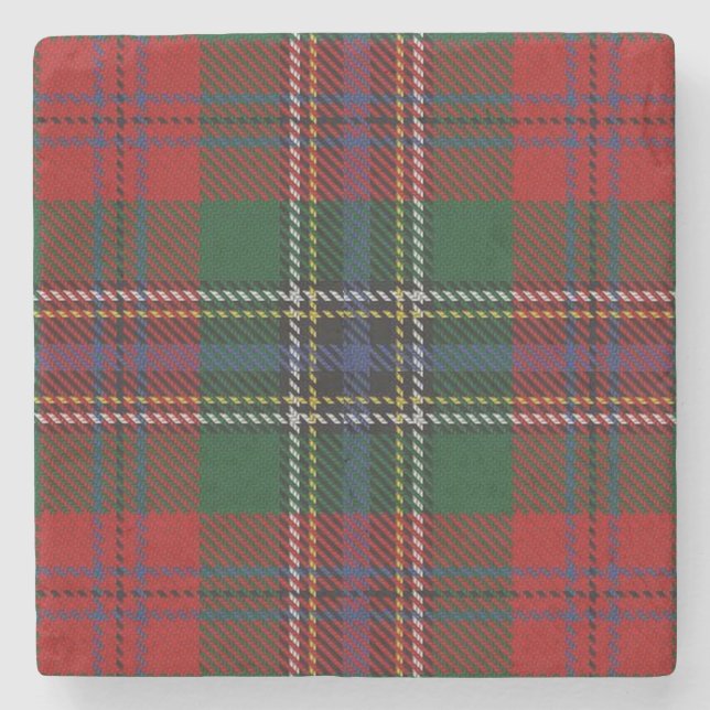 Posavasos De Piedra Old Scots Tavern Clan MacLean Tartán (Anverso)