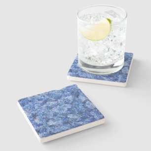 Posavasos De Piedra Olvídenme del patrón de flores