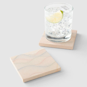 Posavasos De Piedra Onda de Malla de Celosía de Pastel