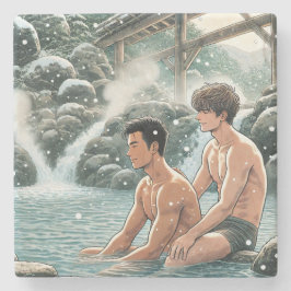 Posavasos De Piedra Onsen romántico
